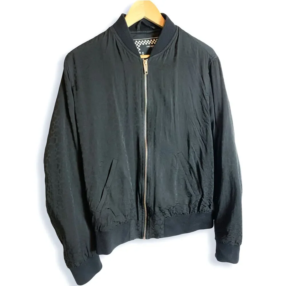 THE KOOPLES Crab Leopard Print Bomber Jacket In Black Sz. M - Picture 2 of 6